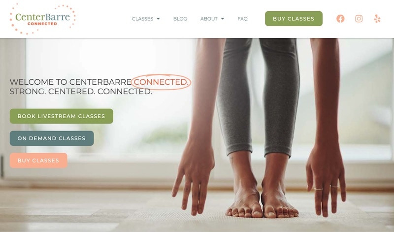 CenterBarre homepage